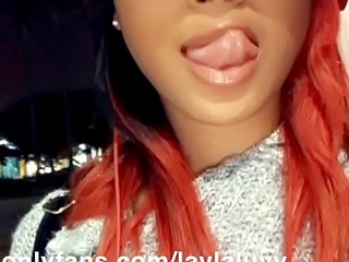 SEXY MODEL LAYLA LUVV WITH SUPER LONG TONGUE
