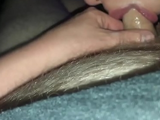 Amateur girlfriend sucking my tiny dick